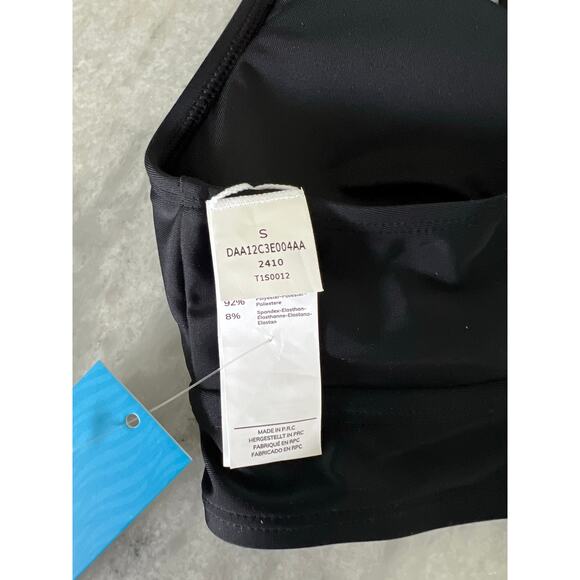 Cupshe Black Bikini Woman Size Small Halter Top Cross back - Picture 5 of 11